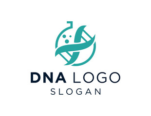 Logo design about DNA on a white background. created using the CorelDraw application.