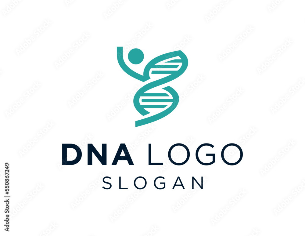Poster logo design about dna on a white background. created using the coreldraw application.