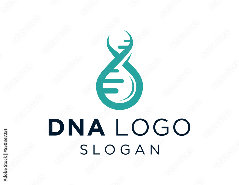 Poster logo design about dna on a white background. created using the coreldraw application.