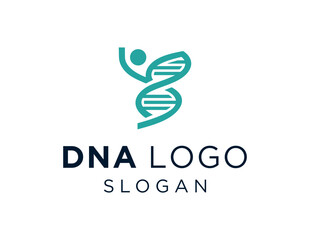 Logo design about DNA on a white background. created using the CorelDraw application.