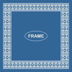 Vintage ornamental vector frame. Vector illustration template for design