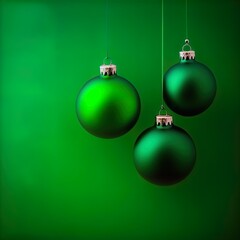 Christmas decorations against a green background. Great for banners, ads, cards and more.	