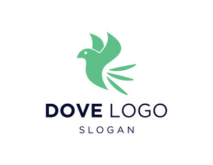 Logo design about Dove on a white background. created using the CorelDraw application.