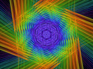Obraz premium Abstract multicolored fractal. 3D rendering.