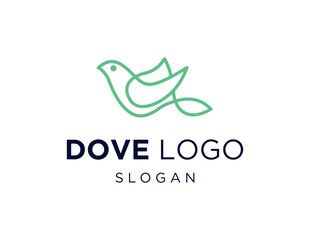 Logo design about Dove on a white background. created using the CorelDraw application.