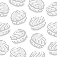Marshmallow pattern background set. Collection icon marshmallow. Vector