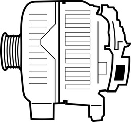Car alternator simple vector image