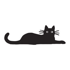 Black Cat hand drawn high quality eps