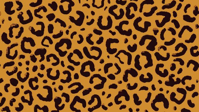 Cartoon frame by frame looping texture of a leopard 
