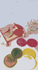 colorful thank you wax coin for vintage wedding invitation decoration