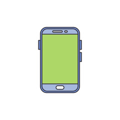 Smartphone gadget icon in color, isolated on white background 
