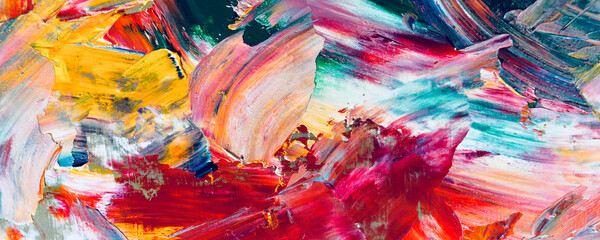 Color texture. Hand drawn oil painting on canvas. Abstract art background. Modern, contemporary art. Colorful canvas. Wall decor background	
