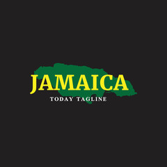 Fototapeta premium jamaican map logo design vector graphic illustration