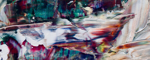 Color texture. Hand drawn oil painting on canvas. Abstract art background. Modern, contemporary art. Colorful canvas. Wall decor background	
