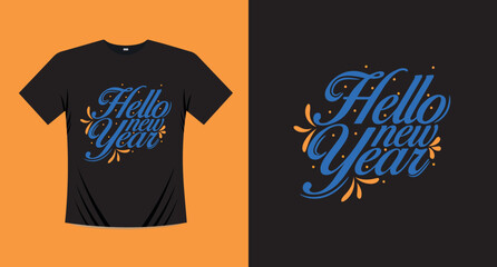 New year t-shirt design template 