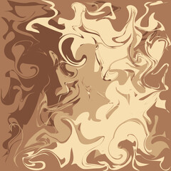 Square shaped Liquid pattern in coffee and milk colors
