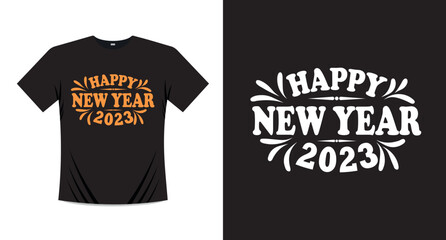 New year t-shirt design template 