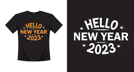 New year t-shirt design template 