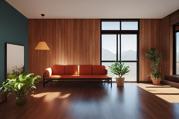 Fototapeta premium Elegant Luxury decorative modern living room, drawing room, furniture background.