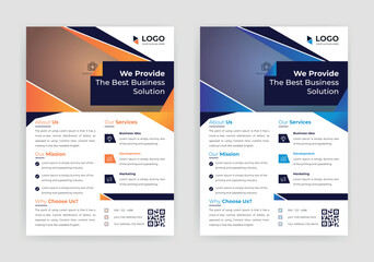 Modern corporate business creative flyer template design