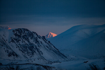 Sunset in the mountains, Arctic National Wildlife Refuge