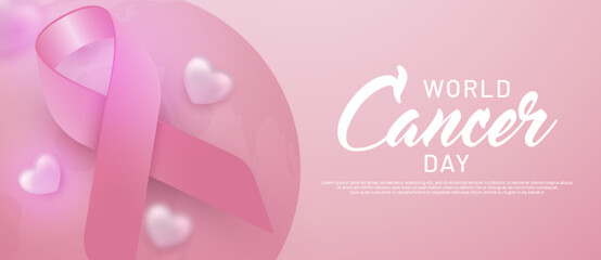 Awesome banner world cancer day background