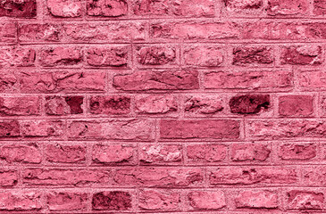 Brick wall. Close-up of masonry. Textured background. Color trend year 2023.