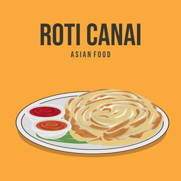 Roti canai, also known as roti cane or roti parotta, is an Indian-influenced flatbread dish