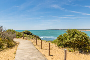 view of Pointe du Payre beach, Jard sur mer, France