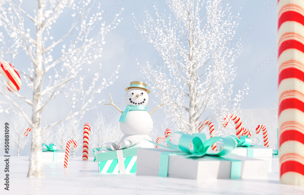 Aufkleber christmas ball avatars join in virtual winter christmas forest party event. metaverse virtual event 
