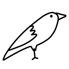Bird Simple Vector Line Icon