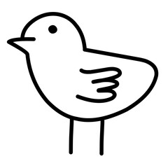 Bird Simple Vector Line Icon