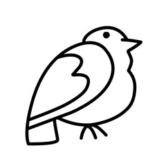 Bird Simple Vector Line Icon