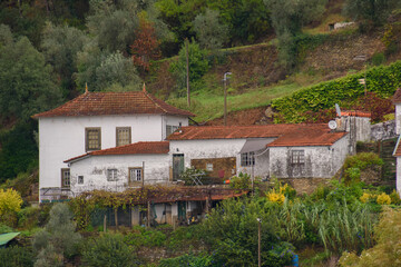 Landscape and architectural views along the Douro Valley in Portugal