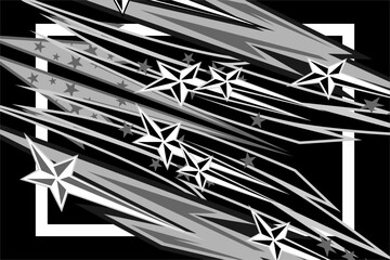 design vector racing background with a unique pattern and a combination of gray and star effects