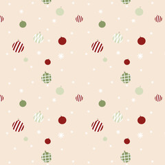 seamless christmas pattern balls