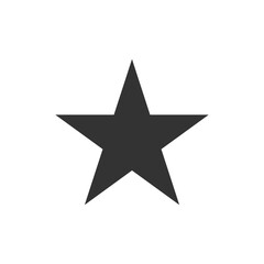 Black star shape icon. Star silhouette symbol in vector and png