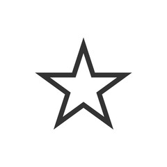 Fototapeta premium Black line star shape icon. Star silhouette symbol in vector and png
