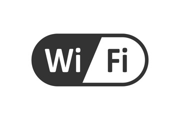 Wifi logo. Wi fi zone icon. Network hotspot symbol in vector flat style.