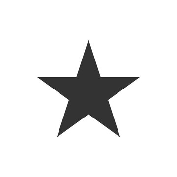 Black star shape icon. Star silhouette symbol in vector and png