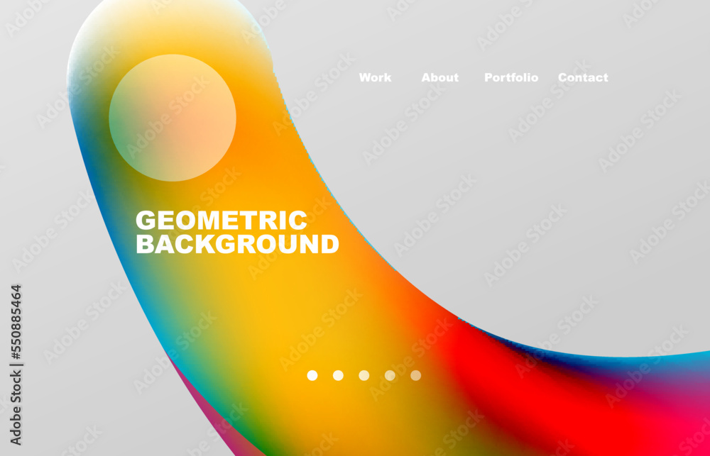 Fototapete abstract liquid background for your landing page design. web page for website or mobile app wallpape
