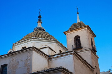 Fototapeta na wymiar Rear facade of the Church of San Miguel Arcángel in Murcia