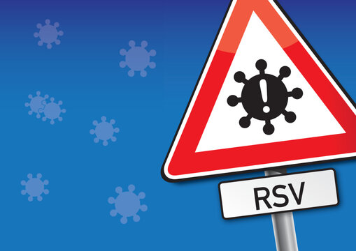 Achtung RSV - Respiratorische Synzytial-Virus-Infektionen Symbolbild