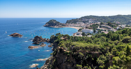 Amazing Tossa de Mar, the beautiful sunny village and medieval castle in Catalonia Spain