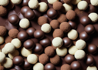 close up of chocolate balls