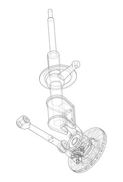 recommend clip art: Car suspension with shock absorber