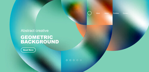 Shiny circles and round elements geometric background. Vector illustration for wallpaper, banner, background, leaflet, catalog, cover, flyer