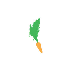 Fototapeta na wymiar Carrot icon. Simple style vegetable restaurant big sale poster background symbol. Carrot brand logo design element. Carrot t-shirt printing. Vector for sticker.