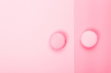 Trendy color 2023. Via magenta color background