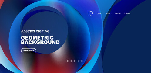 Round shapes, circles and rings composition. Business or technology design for wallpaper, banner, background, landing page, wall art, invitation, prints